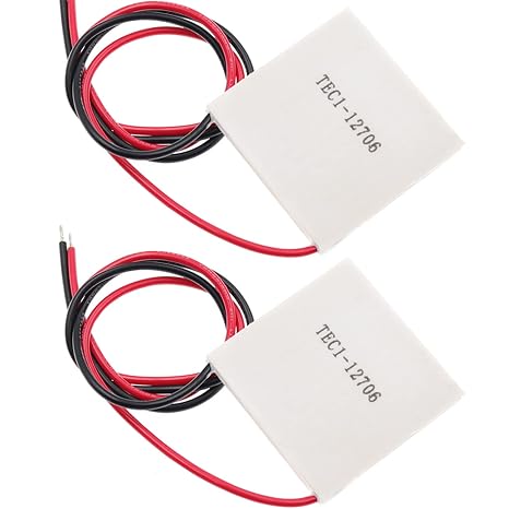 2pcs TEC1-12706 Peltier Element Device Thermoelectric Cooler Heatsink Cooling Peltier Module 12V 5.8A Semiconductor Refrigeration Tablets 40x40mm Heat Sink Cooling Plate