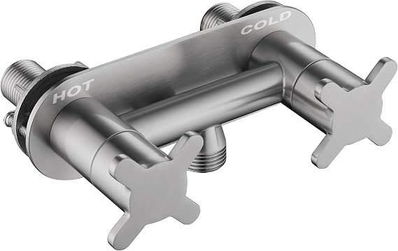 All Metal RV Shower Faucet, Brushed Nickel, 4 Inch Camper Faucet