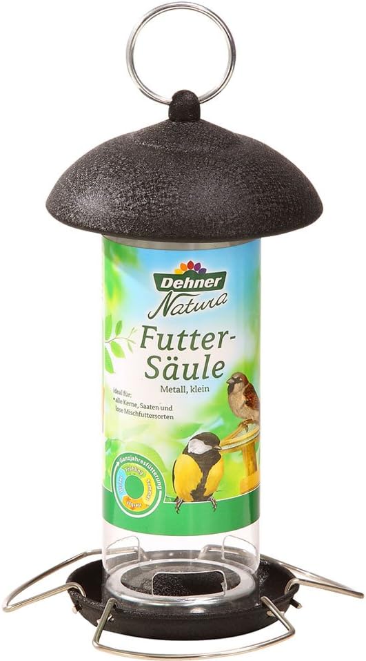 Dehner Natura Feed Column for Kernels, Seeds and Mixed Foods approx. 21 x 13 x 13 cm Metal
