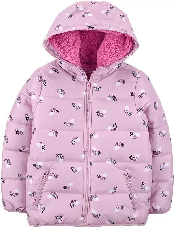 Carter's Girls' Fleece Lined Puffer Jacket Coat