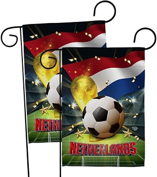 FIFA World Cup Netherlands 2 Pcs Banner Room Wall Art Flag Patio Lawn Garden Outdoor Decorations Indoor Tapestry Yard Signs Team Qatar Trophy Soccer Game Football Gifts