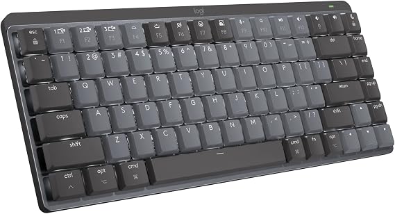 Logitech KX850MSG MX Mechanical Mini for Mac, Minimalist Wireless Mechanical Performance Keyboard, US Layout, Brown Switches, Tactile, Tenkeyless, Quiet Keystroke, Logi Bolt Bluetooth, USB-C to C