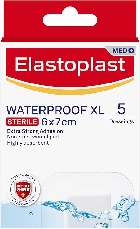 Elastoplast Med+ Waterproof XL Dressing, 5 Count