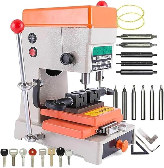 Duplicating Key Copy Machine, Vertical Key Cutting Machine, Automatic Key Copying Machine for Key Making, for Door and Car Lock Key,220V