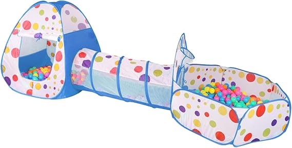 Kids Tent, Kids Play Tent, Tent House, 3-in-1, Foldable, Play Tunnel, Pop-up Tunnel, Toy Play, Educational Toy, Secret Base, Playground, Reading, Breaking, Toy Storage, Play House, Indoor, Outdoor,