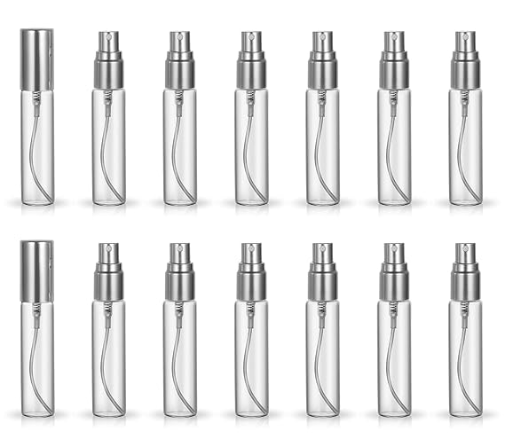 20 Pack Set 10ML Protable Refill Bulk Atomizer Spray Travel Perfume Bottle Hydrating Empty Bottle (Blue)
