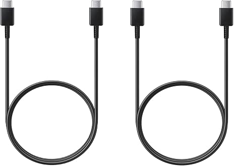 LEOM for Samsung Galaxy USB-C Cable (USB-C to USB-C) - Black - US Version, Laptop (Pack of 2)