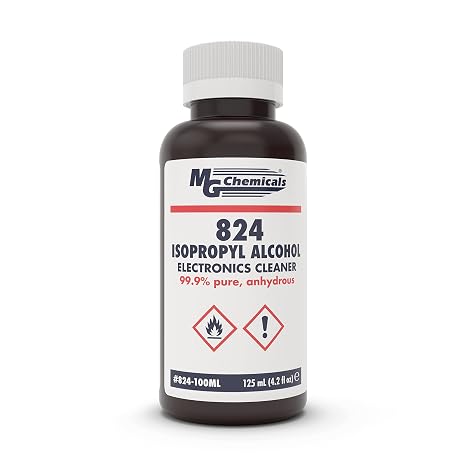 MG Chemicals 824 99.9% Isopropyl Alcohol Electronics Cleaner, 4.25 Fl Oz (Packaging May Vary)