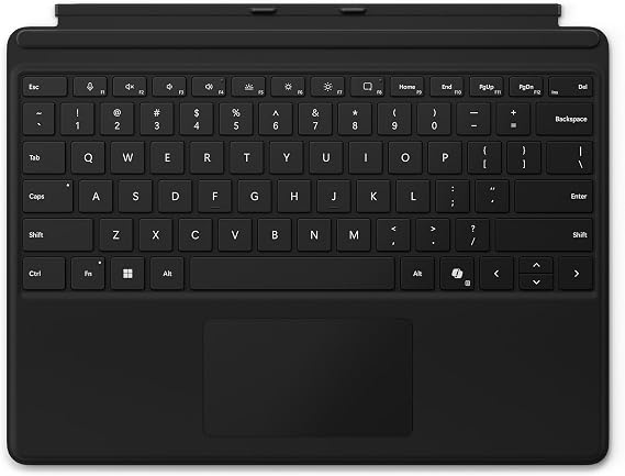 Microsoft Surface Pro 13 Keyboard Black QWERTZ compatible with Surface Pro 13 inch from Surface Pro 8