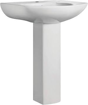 Chateau Pedestal Bathroom Sink Round Single Faucet Hole