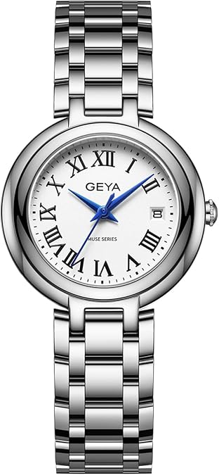 Luxury Women's Fashion Watch Silver Elegant Stainless Steel Watches for Women with Minimalist Design Waterproof Ladies Watch