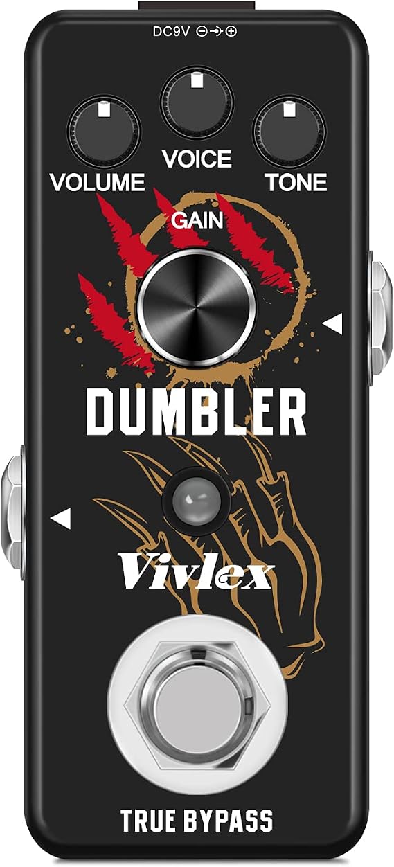 LEF-315 Dumble Amplifier Simulator Simulation Pedal Low Gain Overdrive Stompbox Classic Dumble Amp Simulated Mini Analog Effects Pedal for Electric Guitar True Bypass Footswitch