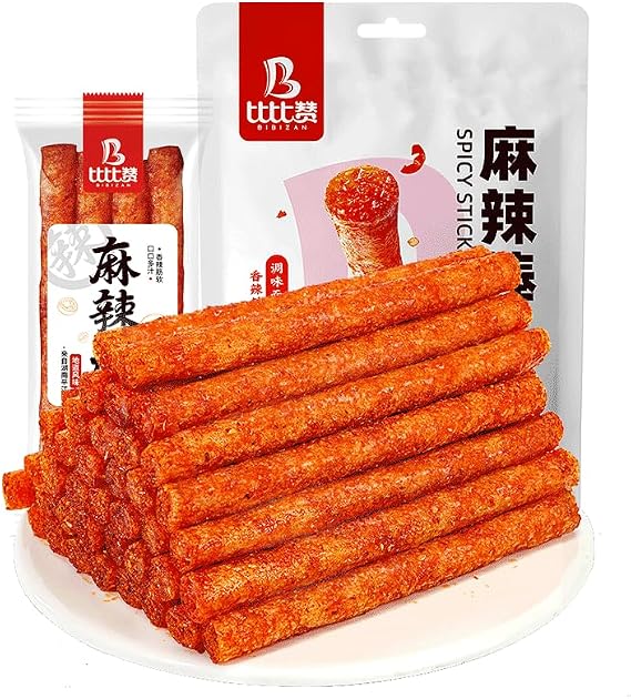 Latiao，Chinese spicy strips 180g/bag, red oil spicy sticks, handmade spicy strips, delicious large gluten, spicy snacks, Chinese snacks, snack gift packages, nostalgic snacks (1bags)