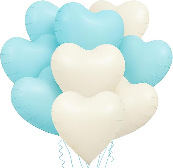 Heart-Balloons Valentine-Balloon 12PCS 18" Love Foil Balloons Birthday Party Anniversary Wedding Engagement Decorations Baby Shower Bridal Supply