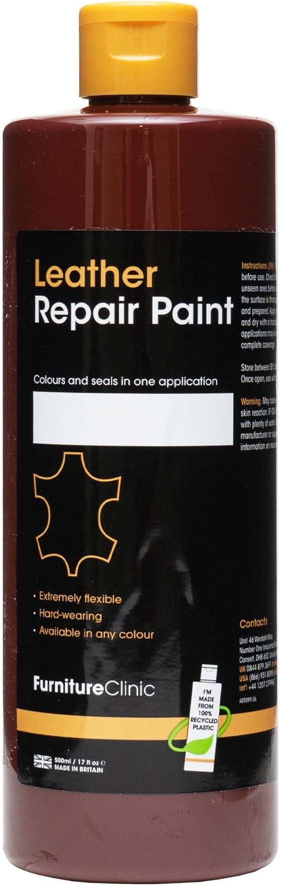 Furniture Clinic Leather Repair Paint, Color and Finish, Bordeaux