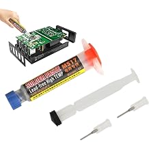 Solder Paste Cream Solder Flux Syringe Type Soldering Tin Silver Solder Paste Flux Syringe Type Non-Cleaning Eco-Friendly Silver Solder Paste for Welding 138/183/217°C Silver Solder Paste Flux