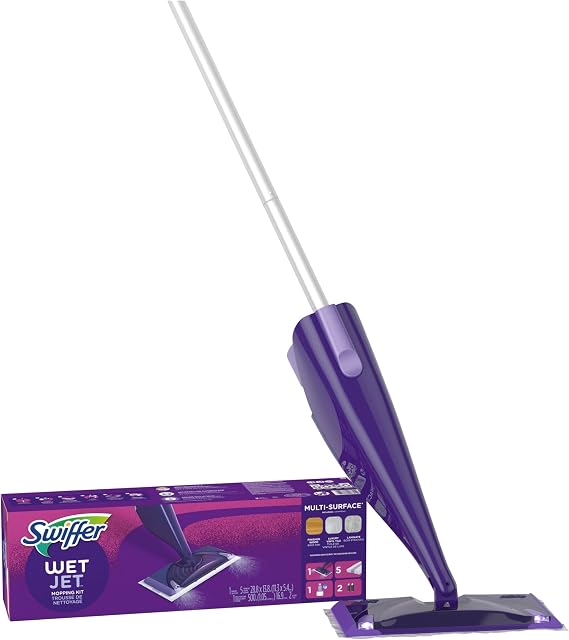 Swiffer WetJet Starter Kit, Purple/Silver