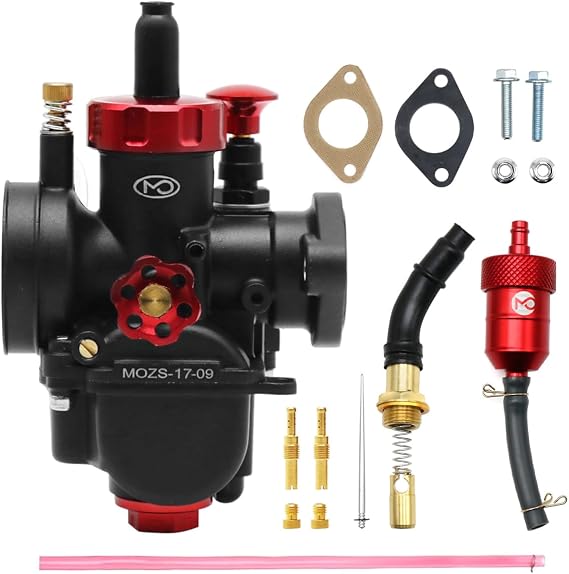 Racing Carb PE17mm Carburetor with Filter Choke Kit Fit 80cc 90cc100cc Flange Motorcycle Engine For Dirt Pit Bike Mini Bike Motocross (PE17mm)