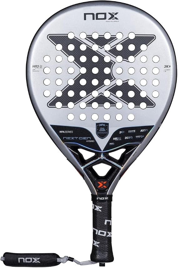 Padel Racket NEXTGEN PRO Hybrid 3K NFA Series | Teardrop Raquet for Power & Control | Carbon 3K Face & HR3 EVA Core | Rough Sand Texture for Spin | Lightweight Raqueta de Padel for Adults
