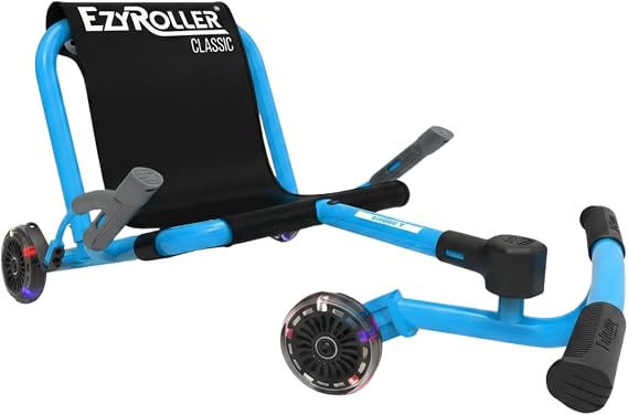 EzyRoller Classic with LED Wheels Ride On Toy for Kids, Ages 3-12, Up to 154 lbs - Blue
