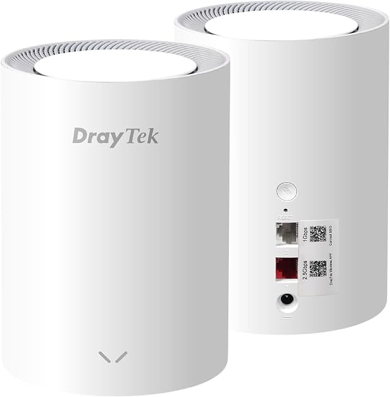 DrayTek Vigor AP805 Mesh AX3000 Wireless Access Point, 2.5GbE Uplink, additional 1GbE for Wired Connectivity, Cylinder Form-Factor