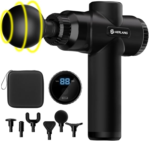 AERLANG Mini Massage Gun,Powerful massage gun deep tissue massager,Handheld Percussion Massager Portable Muscle Relaxation Massager for Home Office Gym