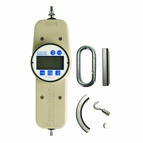 Baseline Digital Hydraulic Push Pull Dynamometer, 100 lbs Capacity
