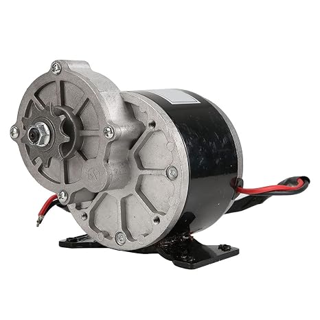 24 Volt 350 Watt Gear Reduction Electric Motor,12V 250W 2950 RPM Dc Electric Brushed Motor Reductor with 9 Tooth Sprocket for Electric Scooter,Bikes