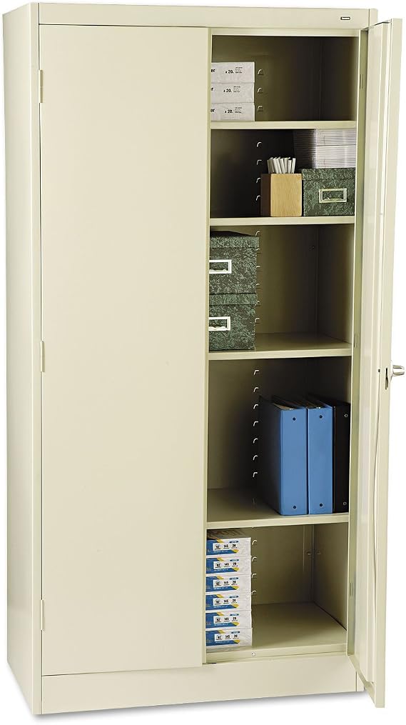 Tennsco 36 by 18 by 72 Standard Storage Cabinet with 4 Adjustable Shelves, Putty