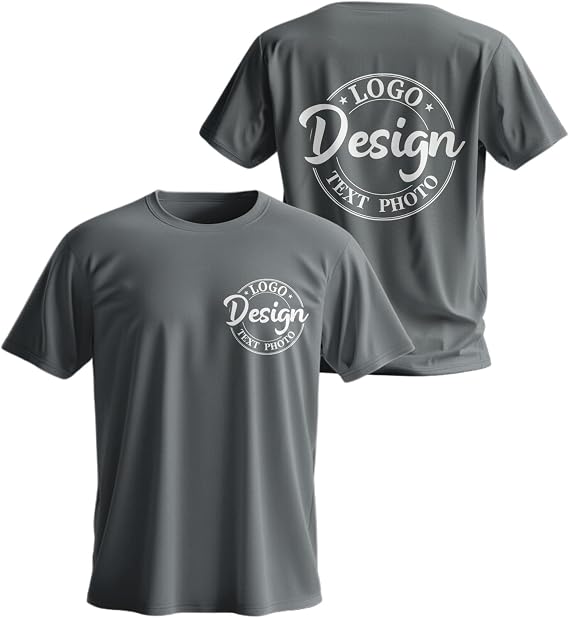 Personalized Tshirts Custom T Shirts for Men Women Custom Cotton T-Shirts Add Logo Image Text Front&Back Print