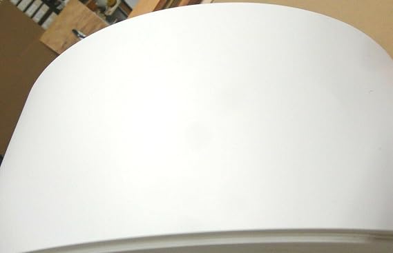 White PVC edgebanding 4" x 120" inch roll no Adhesive nonglued 1/50" Edge Trim