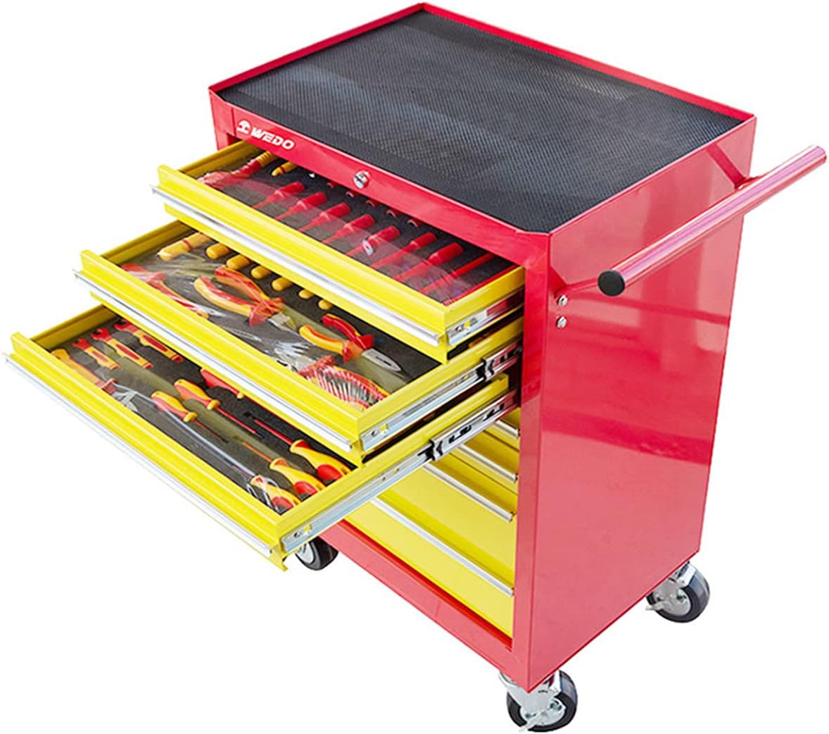 WEDO VDE 1000V Insulated Tools Set Kit 68Pcs, Electrician Safety Tools Sets with Pliers, Screwdrivers, Knife, Wrenches, Sockets, Socket Hexagon, Driver Extensions In the Tool Cabinet, IEC 60900