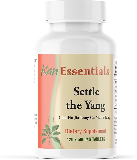 Kan Herb Company Settle the Yang Traditional Chinese Herbal Blend for Dogs and Cats to Support Emotional Balance, Internal Harmony, Cardiovascular Function, Herbal Supplement for Pets, 120 Tablets