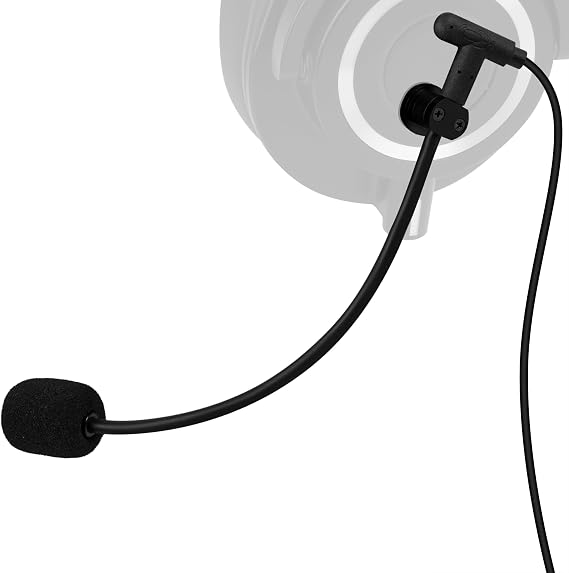 GEEKRIA Magnetic Detachable Boom Microphone, Convert Any Headphone into a Gaming Headset, Compatible with PC, PS4/5, Switch, Tablets - Plug and Play, Noise Cancelling, Black