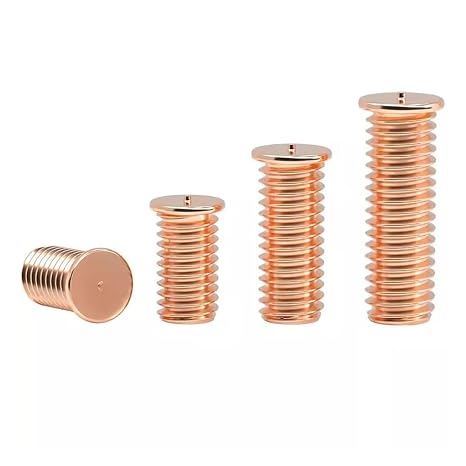 Weld Threaded Studs Welding Spot Screws Nails Copper Plated(10mm,M5)