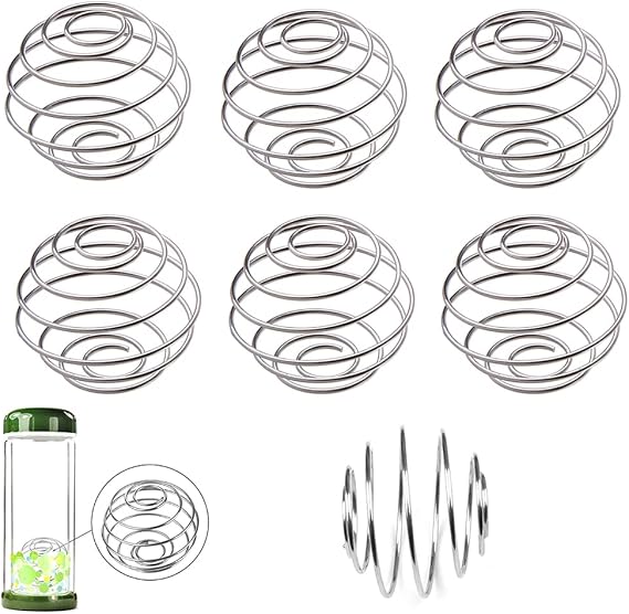 Pack of 6 Stainless Steel Shaker Ball Shaker Protein Shake Protein Blender Bottle Mixing Ball for Protein Powder Milkshakes Sports Fitness Drinks
