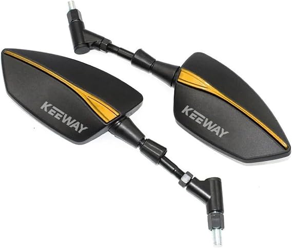 For Keeway Hurricane 50 Vieste 300 Zahara Cityblade K-Light RKV RKF 125 RKS 150 Motorcycle Mirror CNC Handlebar End Rearview Side Mirrors(Gold)