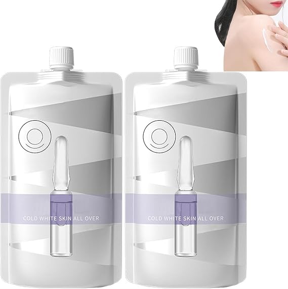 Skin Whitening Body Lotion-Japanese Whitening Cream, Long Lasting Moisturizing Lotion, Cold White Skin All Over Cream, Improve Skin Texture, Long Lasting Hydration for All Skin Types (2pcs, one size)