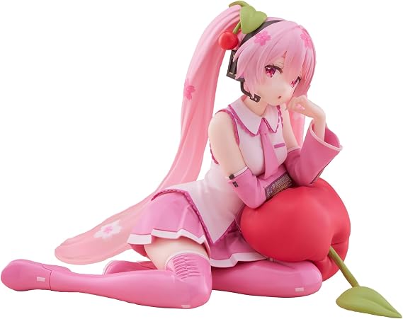 Taito-Sakura Miku Desktop Cute Figure (Cherry Cushion Ver.)