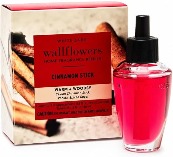 Bath & Body Works Cinnamon Stick Wallflowers Home Fragrance Refills, 2-Pack (1.6 fl oz total)