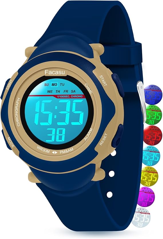 Kids Digital Watch for Girls Boys,Children's Waterproof Light Watch