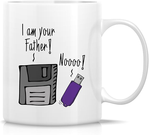 Retreez Funny Technical Tech Support Mug Floppy Disk USB Drive Coffee Mugs | 11 Oz Ceramic Coffee Mugs, IT Computer Geek, Sarcasm, Appreciation birthday gifts for him, her, friends, coworker, colleague