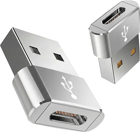 [2 Pack] USB to USB C Adapter for i-Phone 16 15, PD 20W USB-C Type C Fast Car Charger Adapter Plug for i-Phone 14, 13, 12, 11, Sam-sung S24, S23, S22 S21 S20 and More