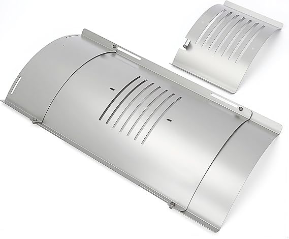 Flame Broiler Kit for Pit Boss PB1600 PB1150 PB1000 PB850 PB820 PB700 Series Pellet Grills, Adjustable Flame Broiler Slide Cover and Bottom Kit, Grill Replacement Parts for Pit Boss Smoker, 2Pcs
