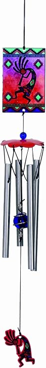 Spoontiques Kokopelli Wind Chime, Multicolored - Outdoor Garden Decor - Decorative Chimes for Yard, Garden, Backyard and Patio Decoration