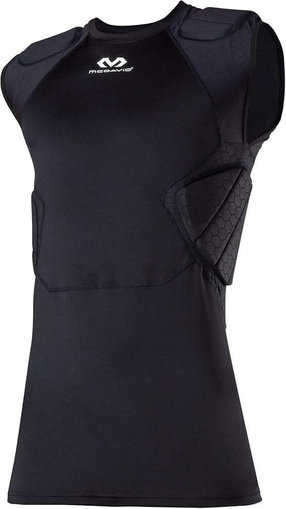 McDavid Youth Integrated 5-Pad Shirt, Comfort & Protection from Hard Objects, Lightweight & Breathable, Kids