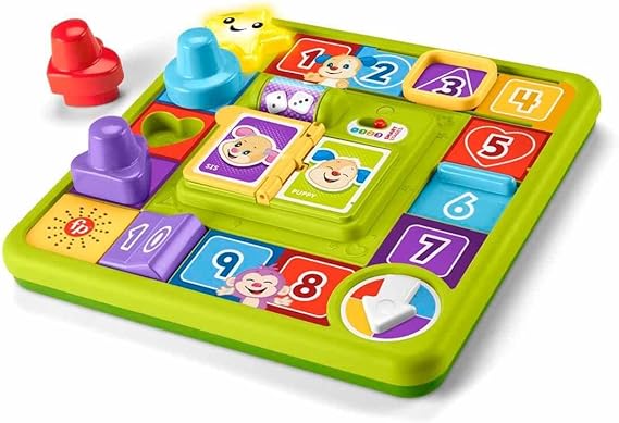 Fisher-Price Köpekçiğin Oyun İstasyonu Fisher-Price Müzikli Canlandırma Masa Oyunu Bebek Oyuncağı, Eğlen ve Öğren Köpekçik'in Oyun İstasyonu, Çok Dilli Versiyon HRB70