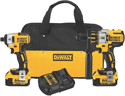 DEWALT 20V MAX XR Cordless Hammer Drill Combo Kit, Premium, 2-Tool DCK296M2