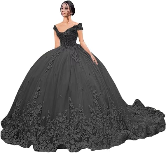 Mouccy Gorgeous Lace Tulle Quinceanera Dresses Puffy Beaded Sweet 16 Dress