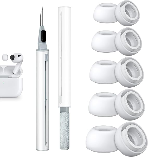 5 Pairs Replacement Eartips for AirPods Pro 3 (XXS/XS/S/M/L White)